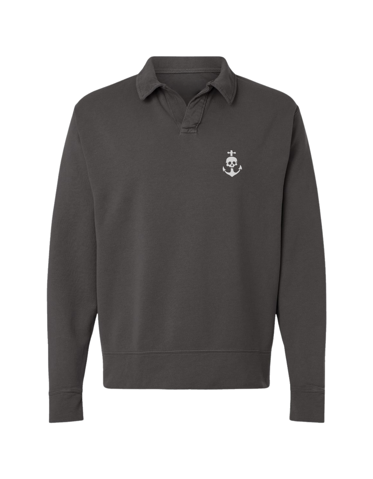 Collared Vintage-Soft Sweatshirt
